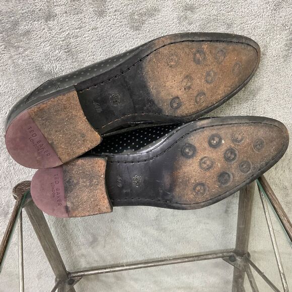 Ted Baker London Mens  Leather Lace-Up  Shoes Men’s Size 11.5 Black polka dot main image 10